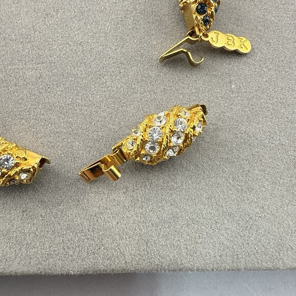 Camrose and Kross JBK Bracelet Rhinestone Royal Egg Jackie Kennedy Gold Tone - Picture 3 of 15